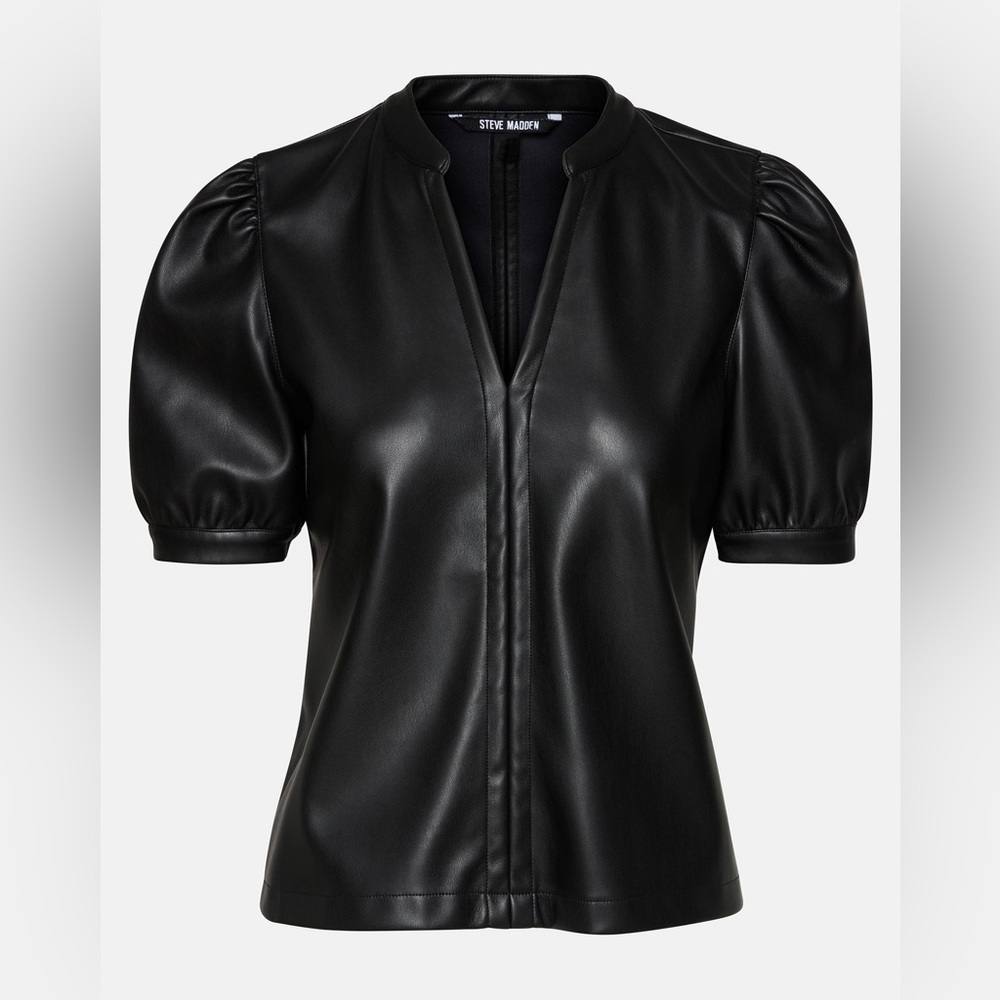 Steve Madden faux leather top